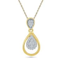 18Kt Gold Floret Diamond Pendant
