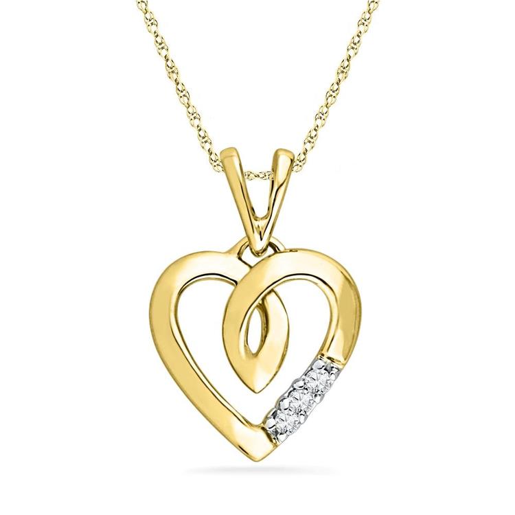 Cute Heart Diamond Pendant