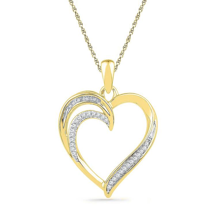 18 Kt Gold Treasure Heart Diamond Pendant