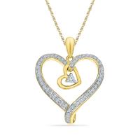 Heart In Heart Diamond Pendant