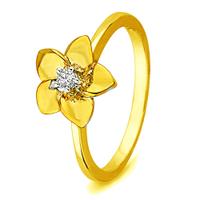 Flower Shape Diamond Finger Ring