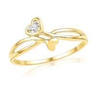 Double Heart Diamond Ring