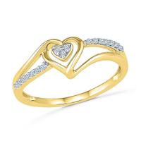 Heart In Heart Diamond Finger Ring