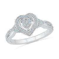 18Kt Dual Heart Diamond Ring