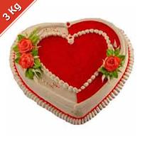 Pineapple Cake - 3 Kg. (Heart)