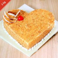 Butterscotch Cake - 2 Kg. (Heart)