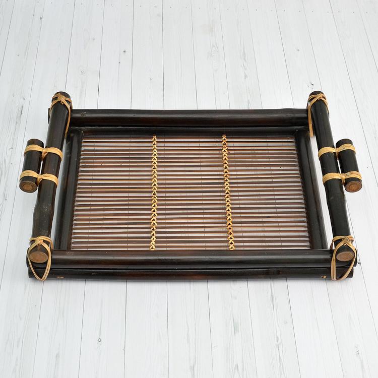 Double Handed Wooden Tray