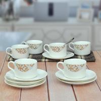 White Gold Design 6 pcs Tea Cup