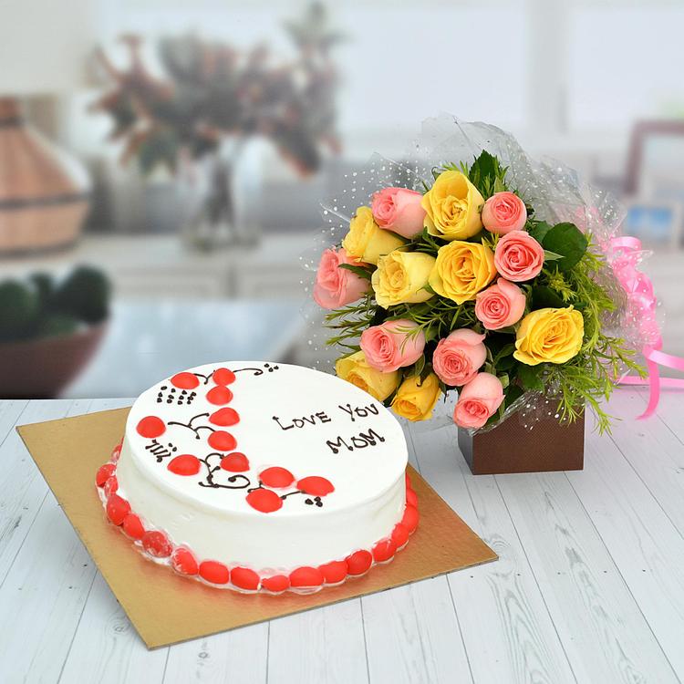 Mother's Day Cake With Roses