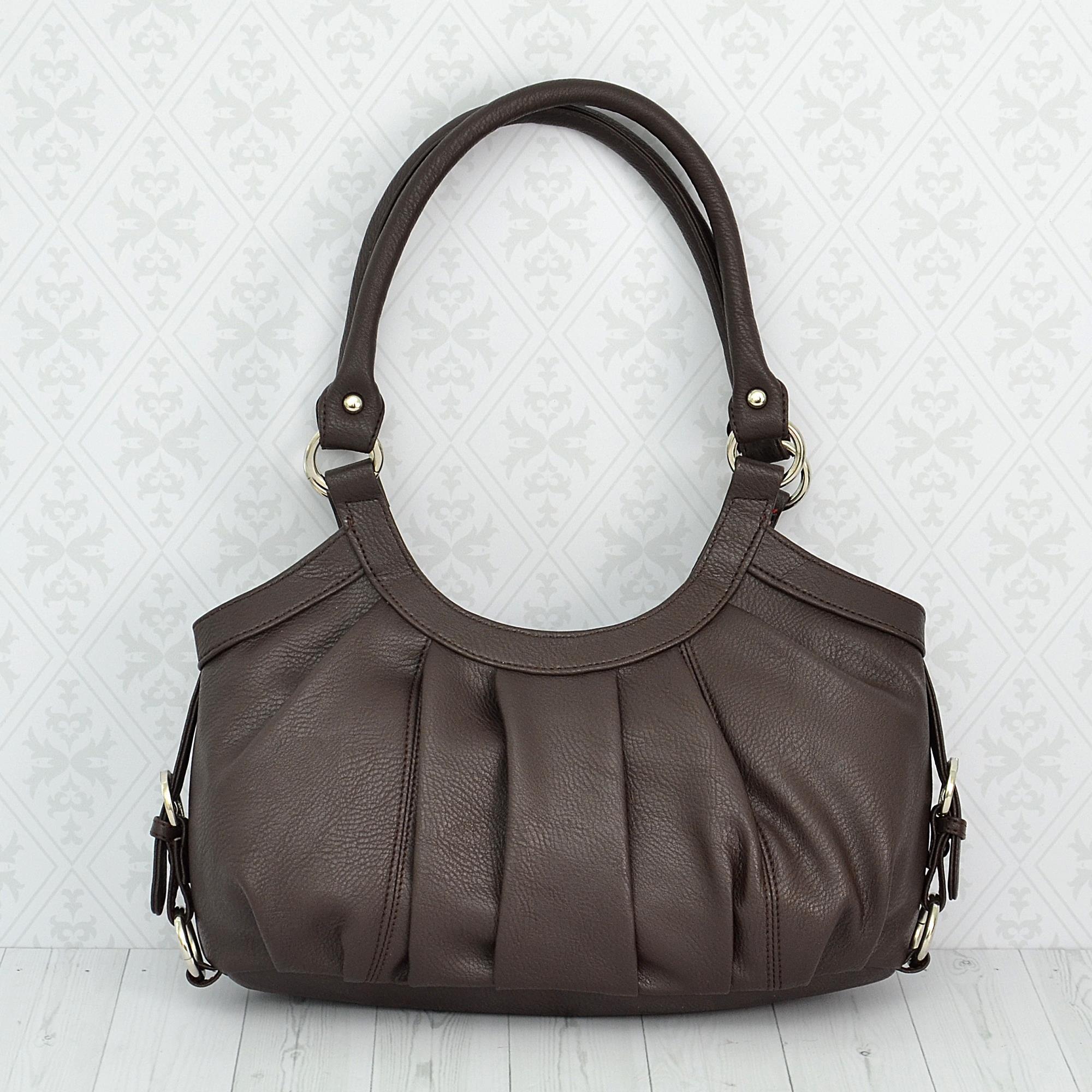 Dark Chocolate Color Handbag with Handle Bags & Purses(02)