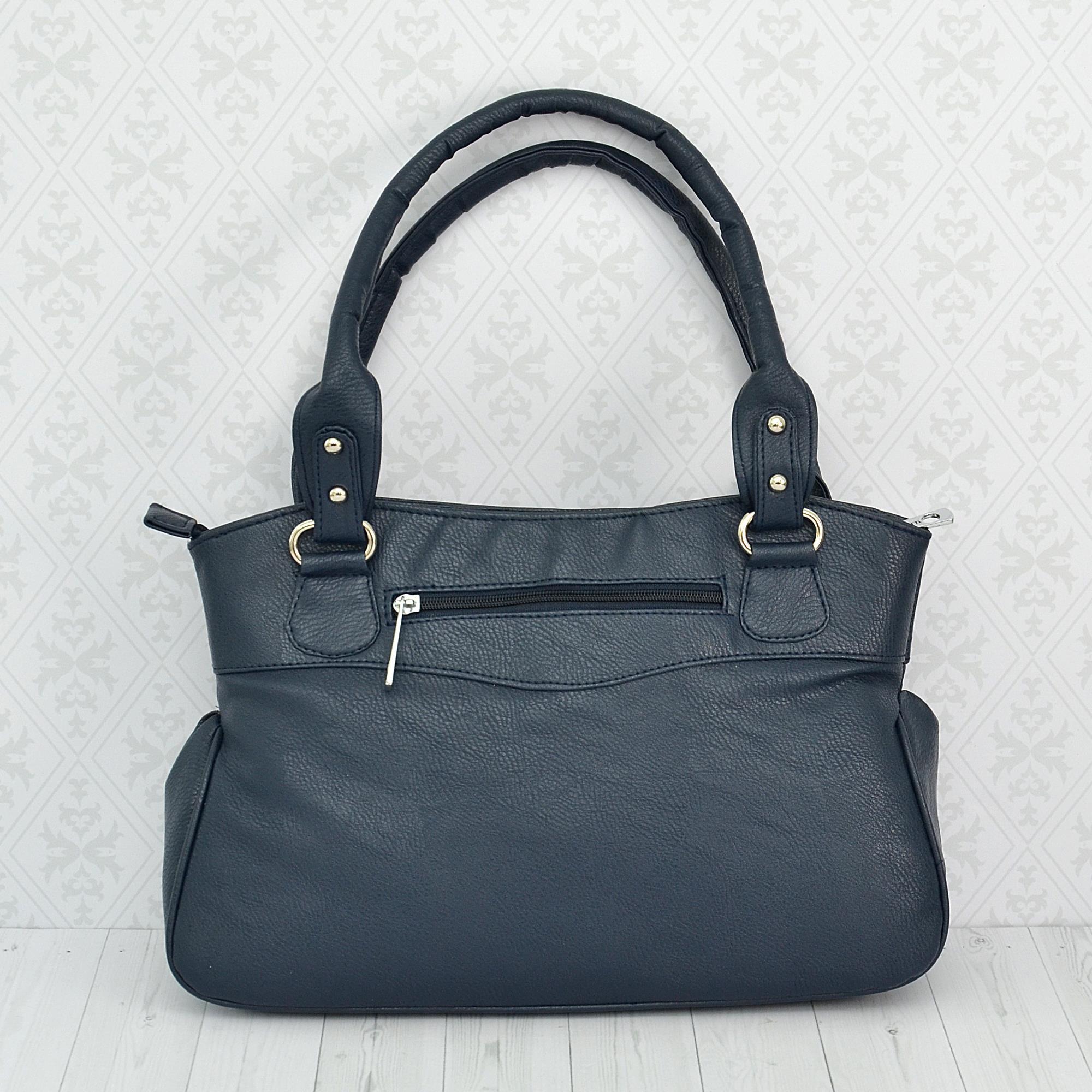Dark Blue Handbag With Handle | Bags & Purses