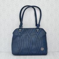Navy Blue Hand Bag With Handle