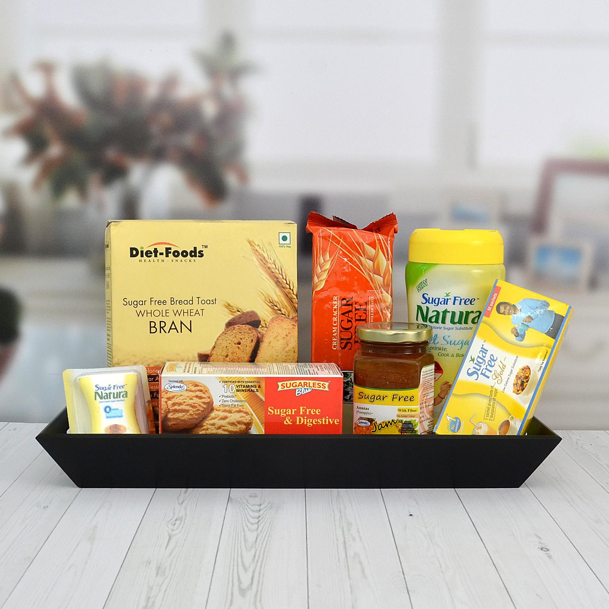 Sugar Free Hamper with Tray Gift Baskets