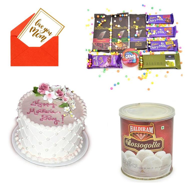M Day Rasgulla Chocolates & 5 Star Cake