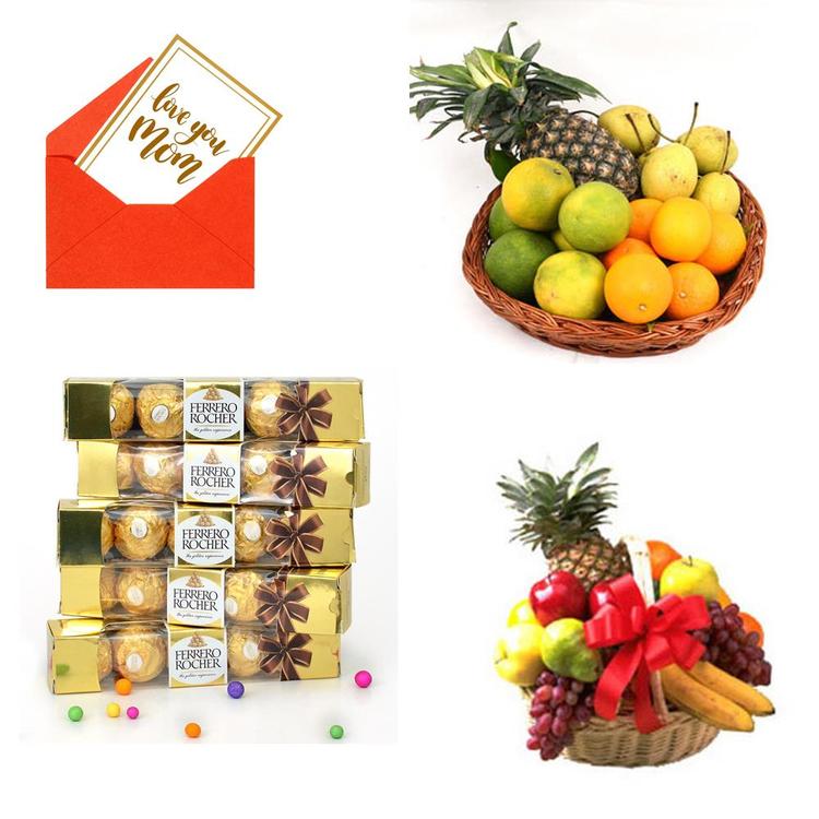 M Day Ferrero Chocolate & Fruit Basket