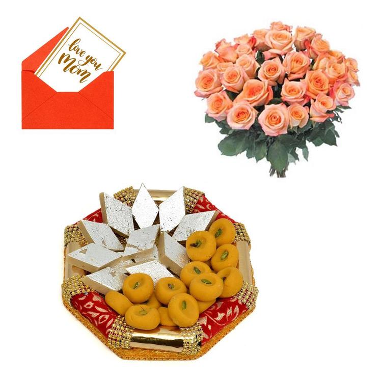 Roses & Kaju Barfi Hamper