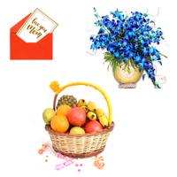 24 Blue Orchids & Fruits Mother's Days