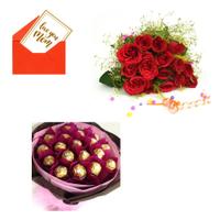 Rose, 16 Ferrero Bouquet