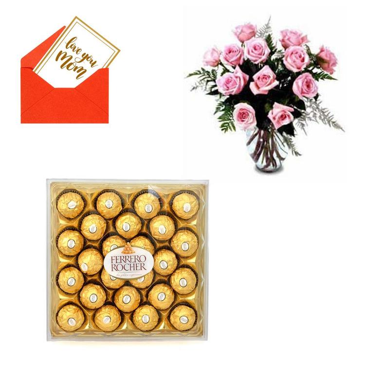 Roses & 24 Ferrero Rocher