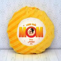 Orange Round Pillow for Mom