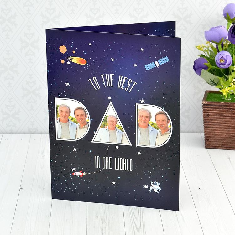 The Best Dad Personalized Card