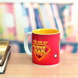 Super Dad Inner Yellow Mug