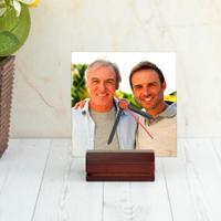 Fathers Day Wooden Photo Clock