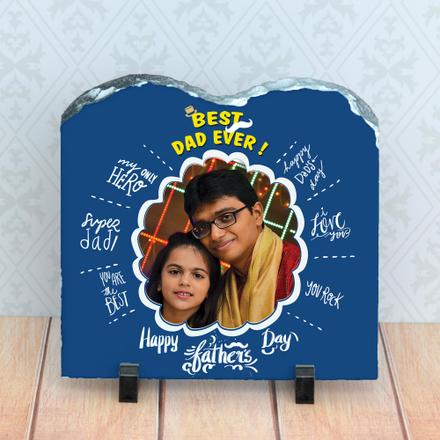 Best Dad Ever Personalized Rock