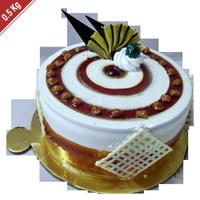 Kabhi B Round Tasteful Cake 0.5 Kg