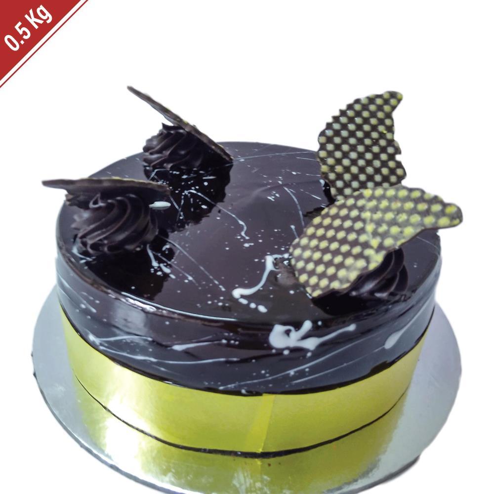 Kabhi B Round Choco Flavour Cake 0.5 Kg | Kabhi B Bakery