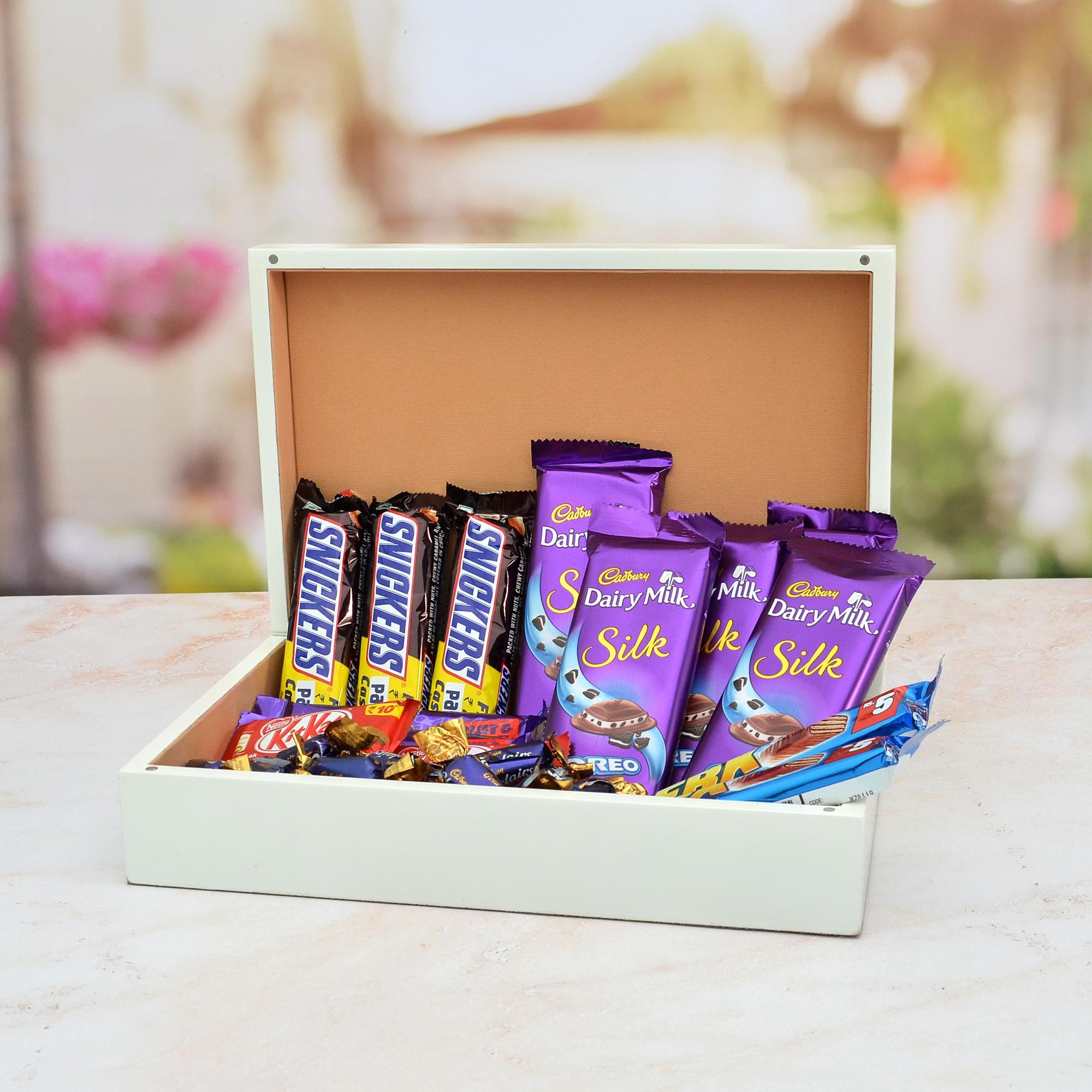 Chocolate Hamper Dairy Milk, Kit Kat, Snickers with a Box, Gift Hampers