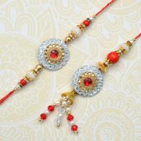 Lovely Stone and Beads Bhaiya Bhabhi Pair