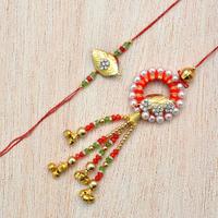 Pearl & Beads with Golden Leaf Set