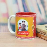 Happy Rakhi Inner Red Personalized Mug