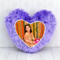 Heart shape Violet Personalized Pillow