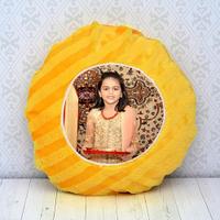 Round Yellow Personalized Pillow
