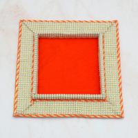 Small Square Orange Handmade Tray