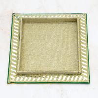 Green & Cream Handmade Tray