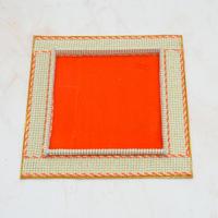 Medium Size Square Orange Handmade Tray