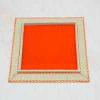 Big Size Square Orange Handmade Tray