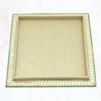 Square Green & Cream Tray