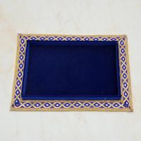 Blue Designer Handmade Thali