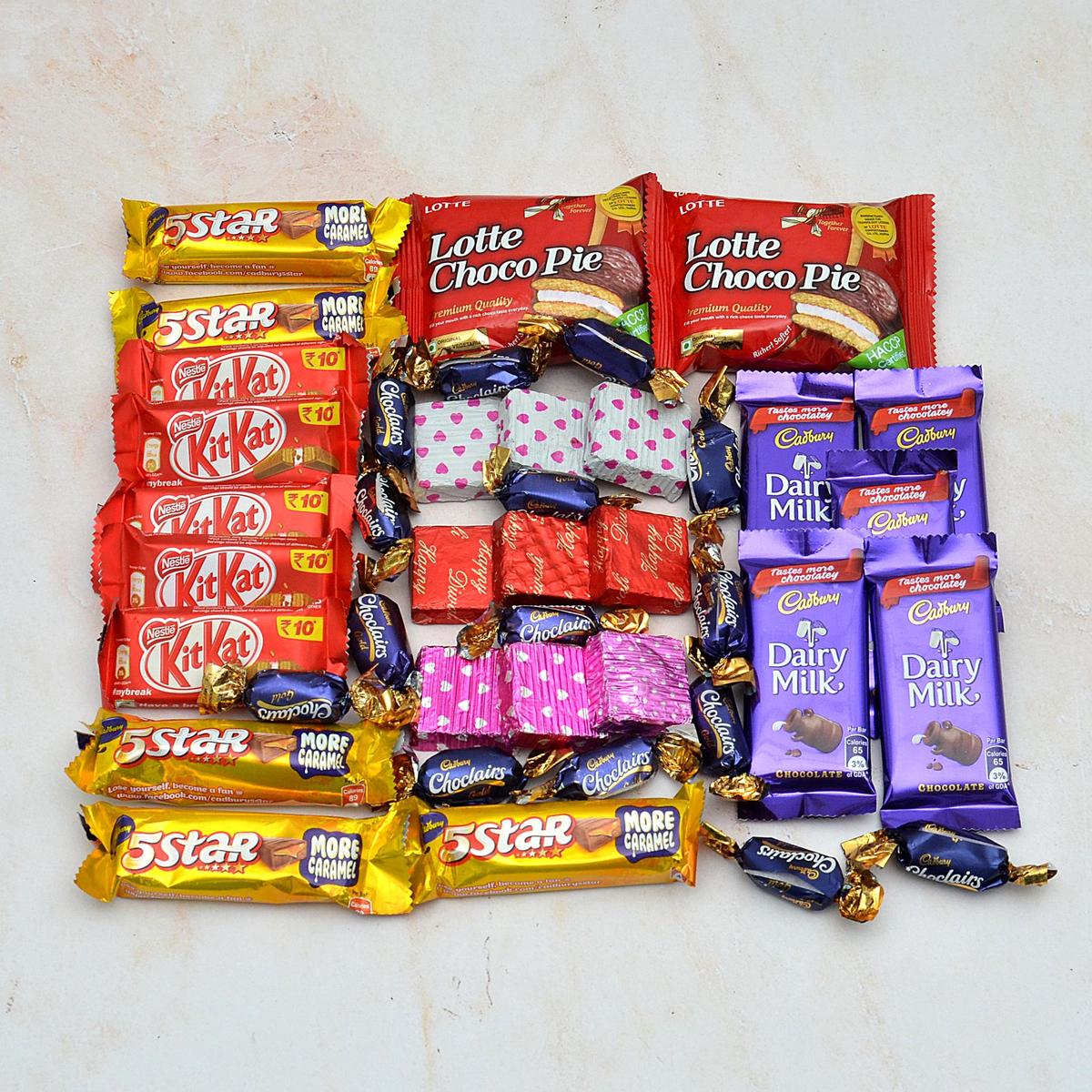 Dairy Milk, Kit Kat, Chocopie & Handmade Only Chocolates