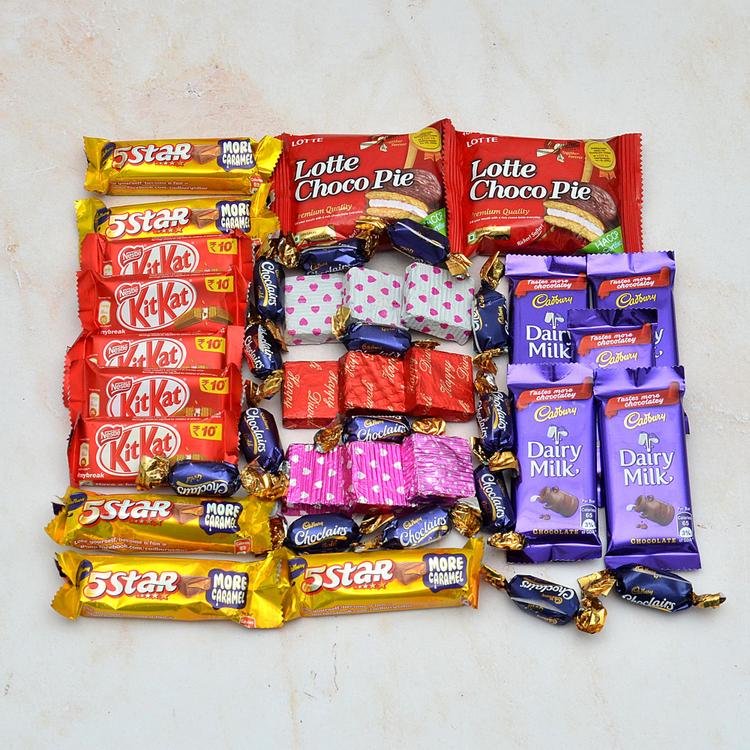 Dairy Milk, Kit Kat, Chocopie & Handmade