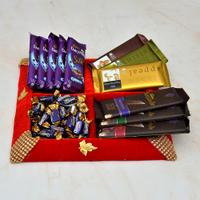 Dairy Milk, Temptation, & Bournville in a Thali