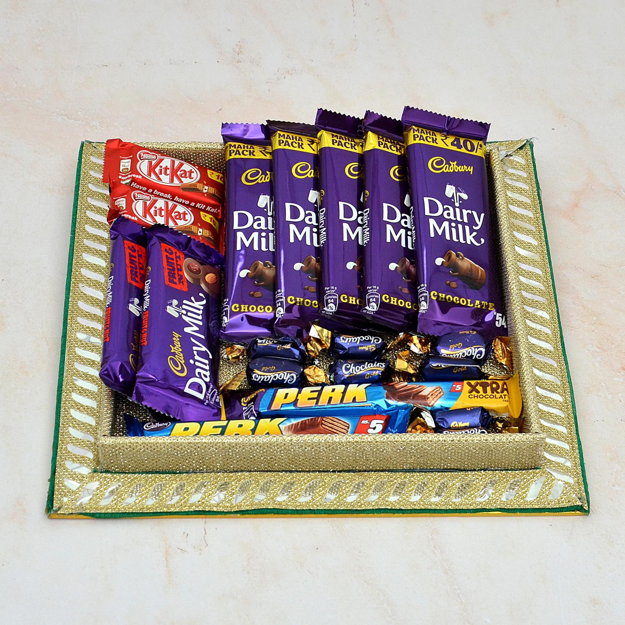 Chocolate Thali Kit Kat & Dairy Milk in a Thali Exclusive Thalis