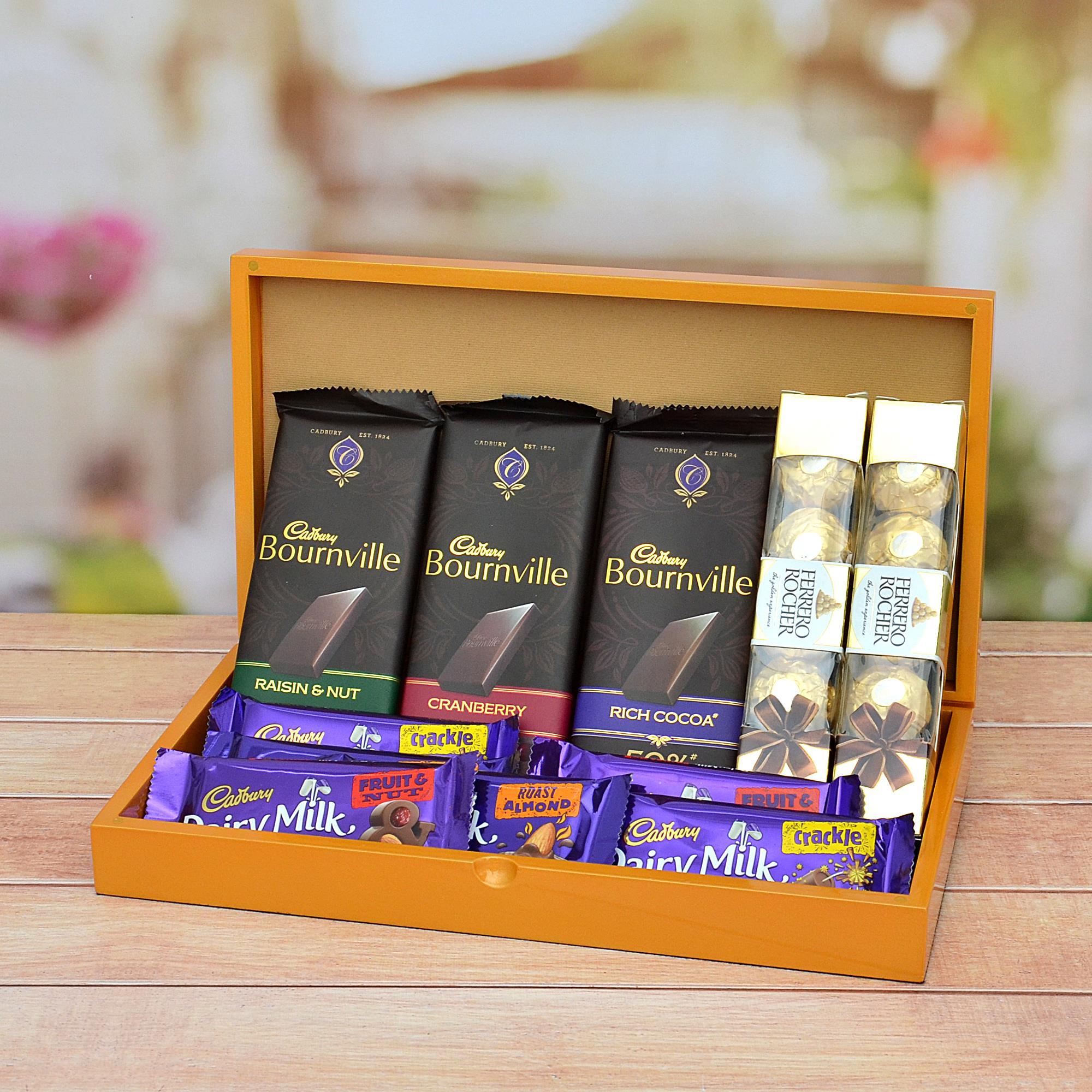 Bournville, Dairy Milk & Ferrero Rocher & Box | Gift Baskets