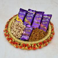 Chocolate & Dry Fruits in a Thali