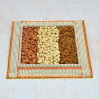 Dry Fruit Thali - 600gm Dry Fruits with Thali