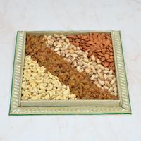 Dry Fruit Thali - 1 Kg Dry Fruits in a Thali